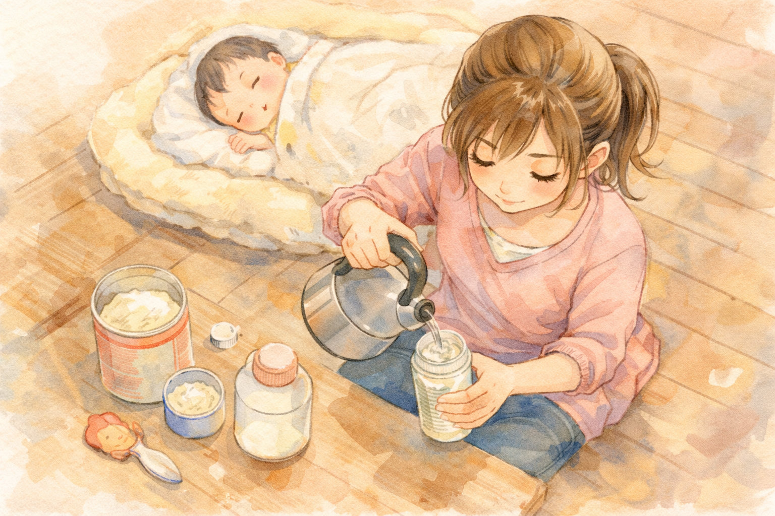 赤ちゃんのミルク作りに使う水の条件とは