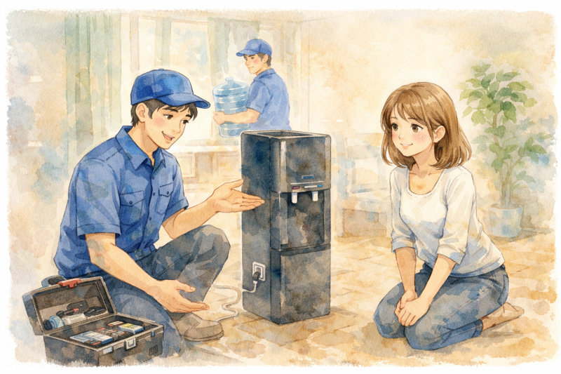 プレミアムウォーターの有料設置サービスで対応してもらえること