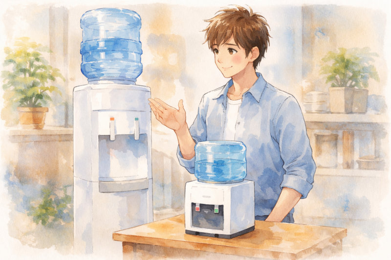 コスモウォーターのサイズはどれくらい？卓上サーバーと比較して確認