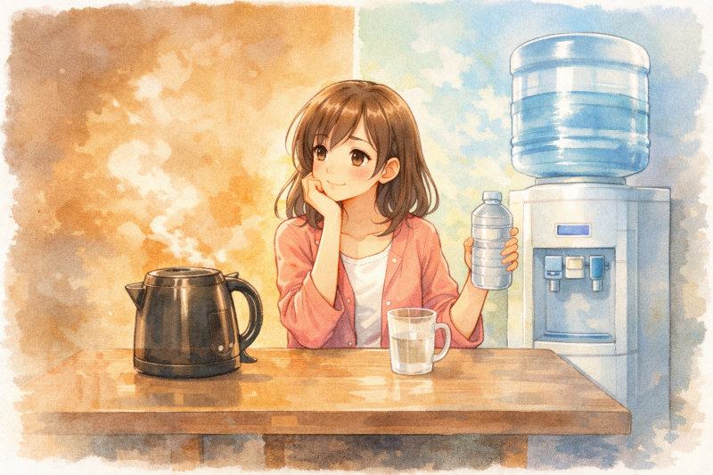 ケトル生活とウォーターサーバー生活の違い