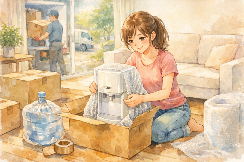 プレミアムウォーターの引っ越しサポートを利用する方法