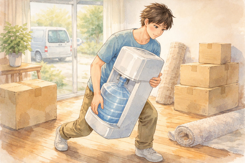 プレミアムウォーターを自分で引っ越しする場合の流れ