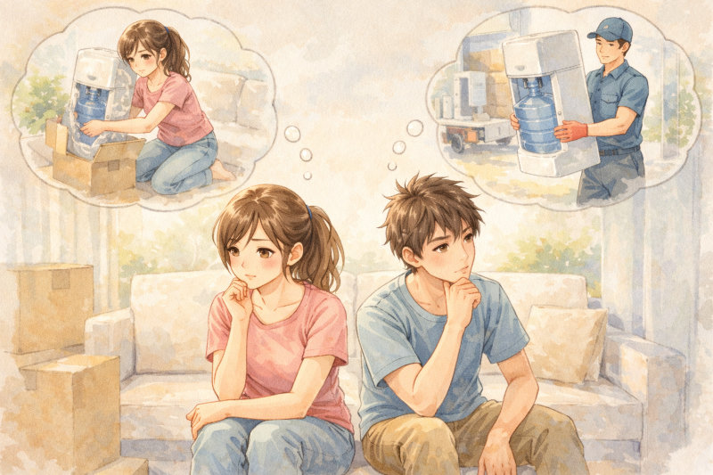 プレミアムウォーターの引っ越しは「自分で対応」と「サポート利用」どちらを選ぶ?